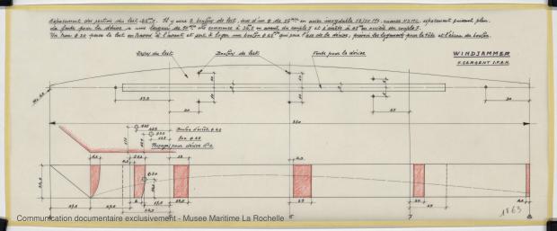 PLAN DE DERIVE/QUILLE - WINDJAMMER II  San 40   (1980)