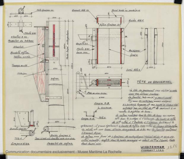 PLAN D&#039;APPAREIL A GOUVERNER - WINDJAMMER II  San 40   (1980)