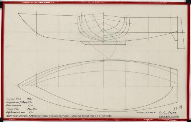PLAN DE COQUE - WINDJAMMER II  San 40   (1980)