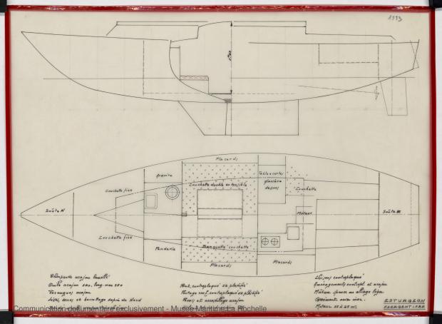 PLAN D&#039;AMENAGEMENT  - ESTURGEON 10,50 M (1981)