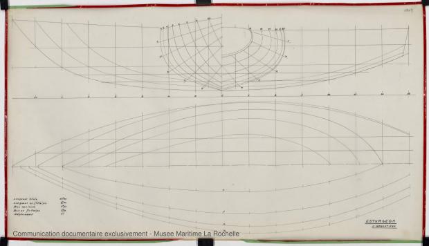 PLAN DE COQUE - ESTURGEON 10,50 M (1981)