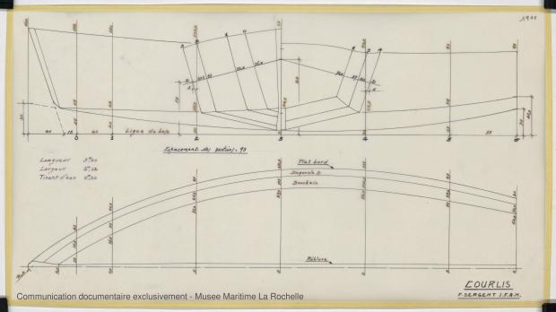 PLAN DE COQUE - COURLIS  5.50 M (1981)