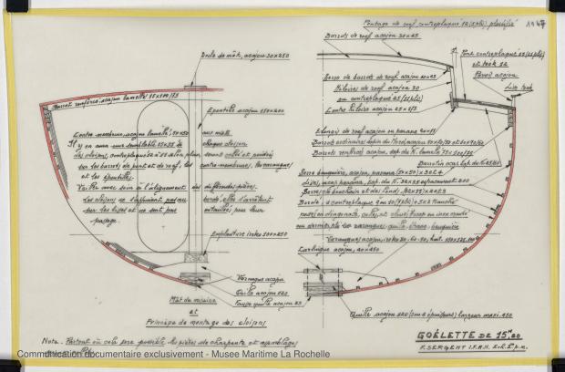 PLAN DE CONSTRUCTION - GOELETTE OU KETCH 15,50 M (1983)