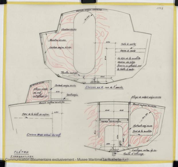 PLAN DE CONSTRUCTION - FLETAN DERIVEUR 9 M (1984)