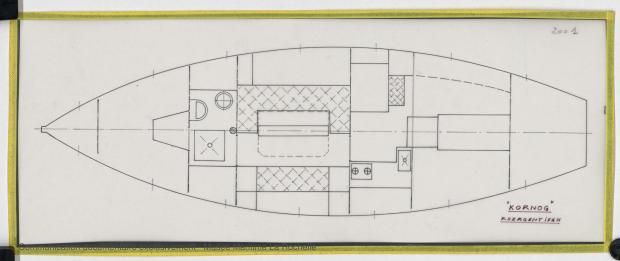 PLAN D&#039;AMENAGEMENT  - KOMOG LANGOUSTIER 10.75 M (1985)