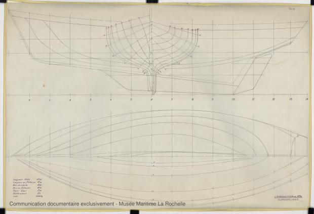 PLAN DE COQUE - KOMOG LANGOUSTIER 10.75 M (1985)