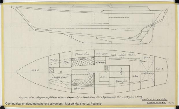 PLAN D&#039;AMENAGEMENT  - GOELLETTE 13,50 M (1986)