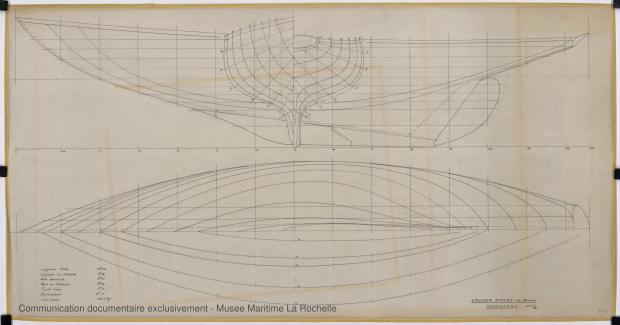 PLAN DE COQUE - Thalamus  Cruiser rapide 14,40 m (1963)